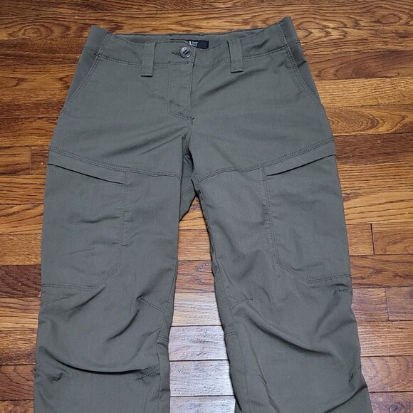 5.11 Tactical Women's Green Cargo Pants - Picture 3 of 8